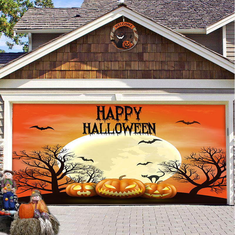 Halloween Decorative Hanging Cloth Garage Door
