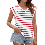 Fashion Stripe Print Short-sleeved T-Shirt