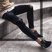 Pants Jeans For Men Trousers Long Basic Broken Clothes