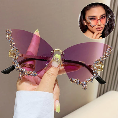 Luxury Diamond Butterfly Sunglasses