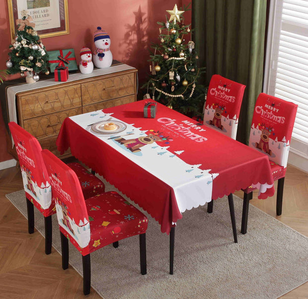 Waterproof And Oil-proof Christmas Tablecloth