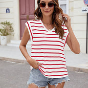 Fashion Stripe Print Short-sleeved T-Shirt