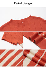 Elegant Slim Striped Sweater For Women