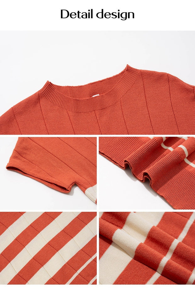 Elegant Slim Striped Sweater For Women