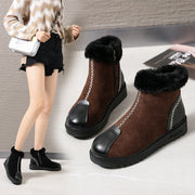 Plush Martin boots with flat bottoms