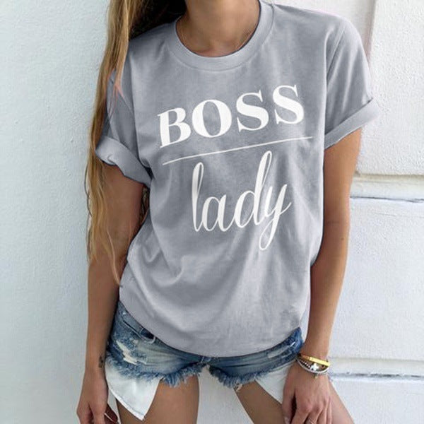 Summer Fashion Casual Letter Printed T-shirt