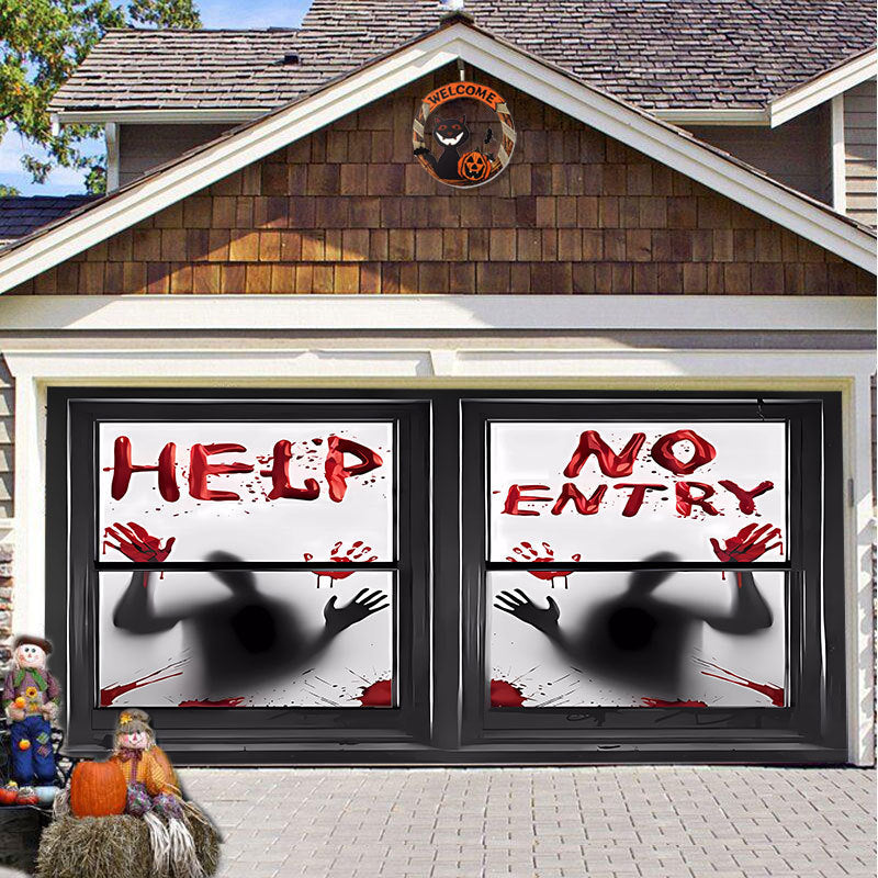 Halloween Decorative Hanging Cloth Garage Door