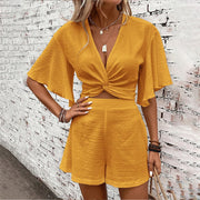 Top And Shorts Summer Two-piece Set