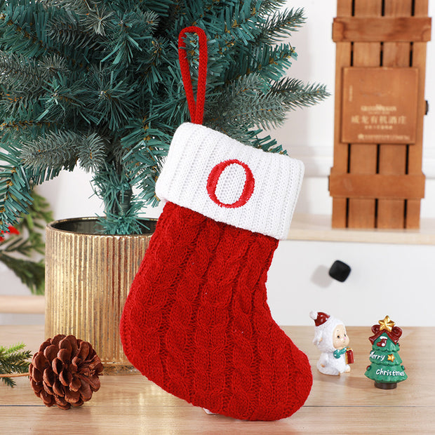 Cute Letters Christmas Wool Knitted Socks