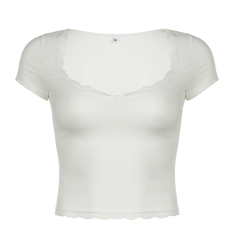Fashion Women Stitching Slim Fit Versatile Top