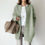 Fashion Round Neck Cardigan