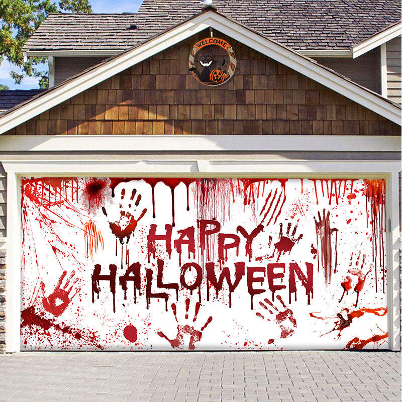 Halloween Decorative Hanging Cloth Garage Door