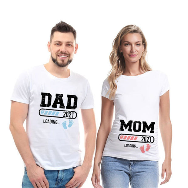 Couples Wear Short-sleeved T-shirt Maternity Wear