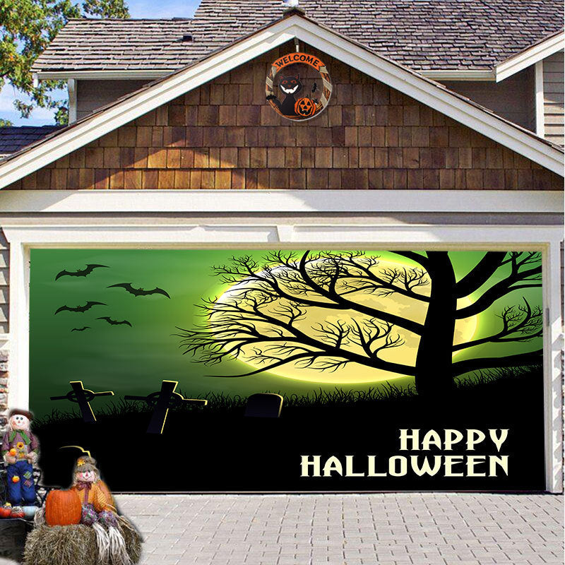 Halloween Decorative Hanging Cloth Garage Door