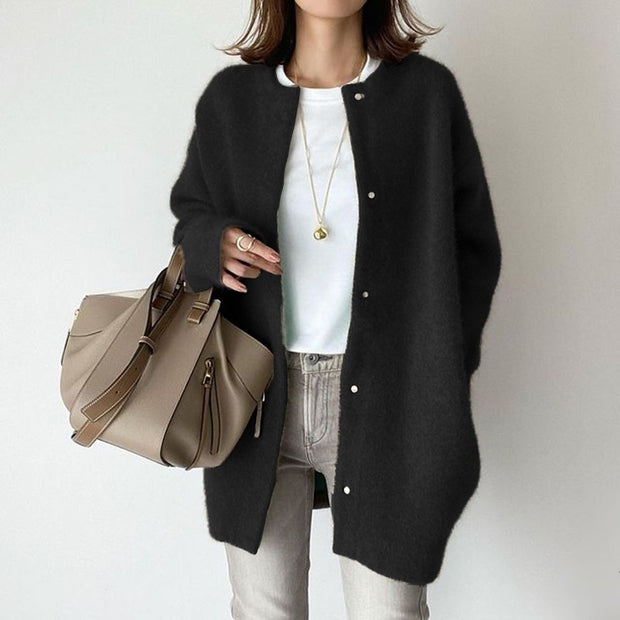 Fashion Round Neck Cardigan