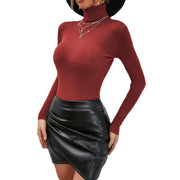 Lapel Turtleneck Sweaters Bottoming Shirt