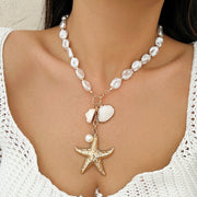 Ocean Style Shell Conch Tassel Multi-layer Necklace