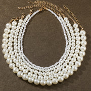 Vintage Pearl Necklace Women's High-grade Ins Style Simple