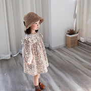 Cotton And Linen Pastoral Style Baby Princess Floral Dress