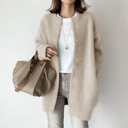 Fashion Round Neck Cardigan