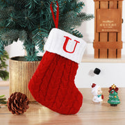 Cute Letters Christmas Wool Knitted Socks