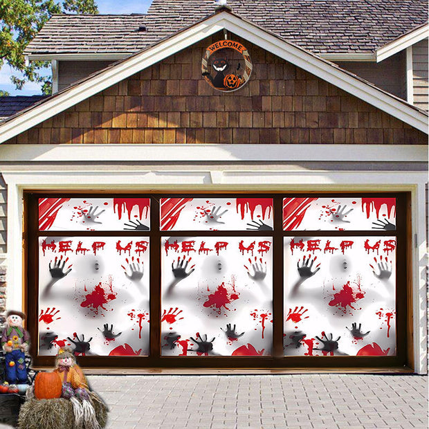 Halloween Decorative Hanging Cloth Garage Door