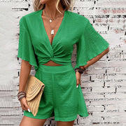 Top And Shorts Summer Two-piece Set