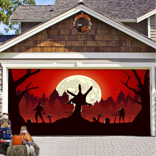 Halloween Decorative Hanging Cloth Garage Door