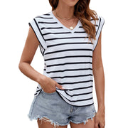 Fashion Stripe Print Short-sleeved T-Shirt