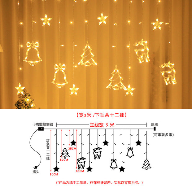 Christmas Combination Curtain Lamp Room Bedroom Lighting Chain