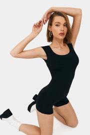 Women Backless Suit, Slim-fit Short Jumpsuit