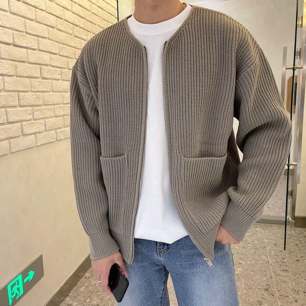 Men Loose Knitted Cardigan