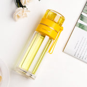 Glass Water Bottle With Tea Infuser Filter