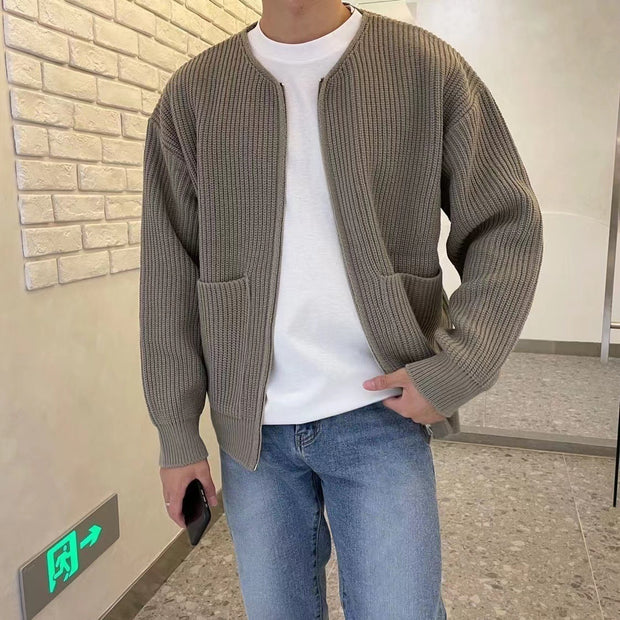 Men Loose Knitted Cardigan